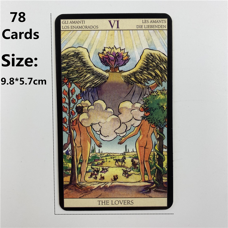 Metal Box Gilded Edition Back  - Tarot Cards Deck With Guidebook recension och pris