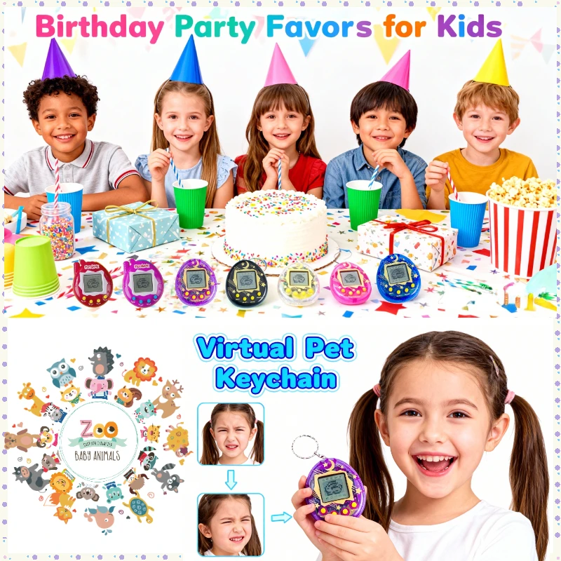 64-6PCS Virtual Pet Keychain T - Tamagotchi Electronic Pet Virtual recension och pris