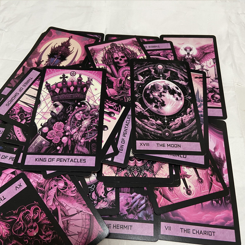 Pink Gothic Tarot Deck 78 Card - Tarot Cards Deck With Guidebook recension och pris
